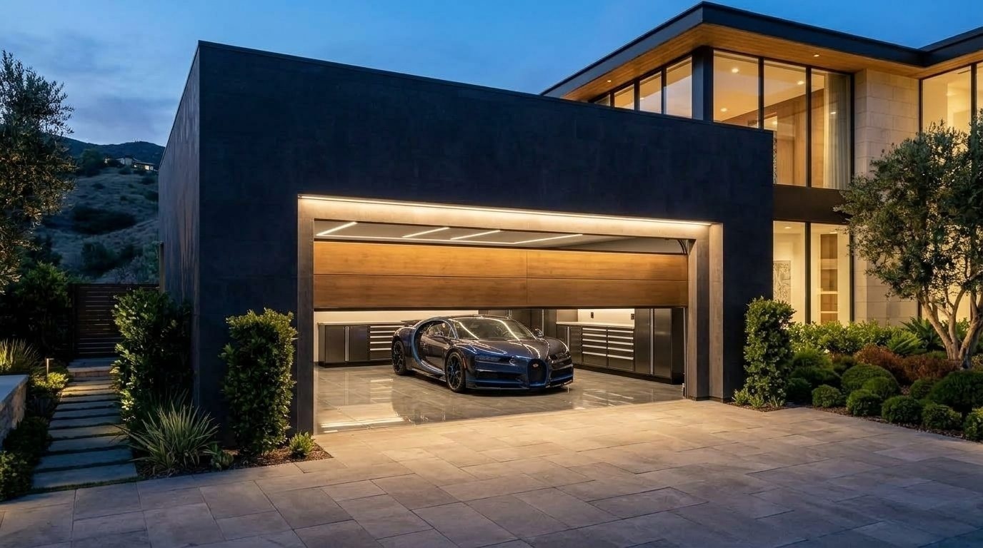 Hayes Garage Door Repair Overhead Garage Door Gliding Open in East Palo Alto, CA